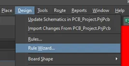 Altium Design Rule Wizard