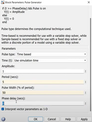 block parameters