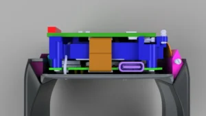 Battery-dominated PCB layout in wearable electronics